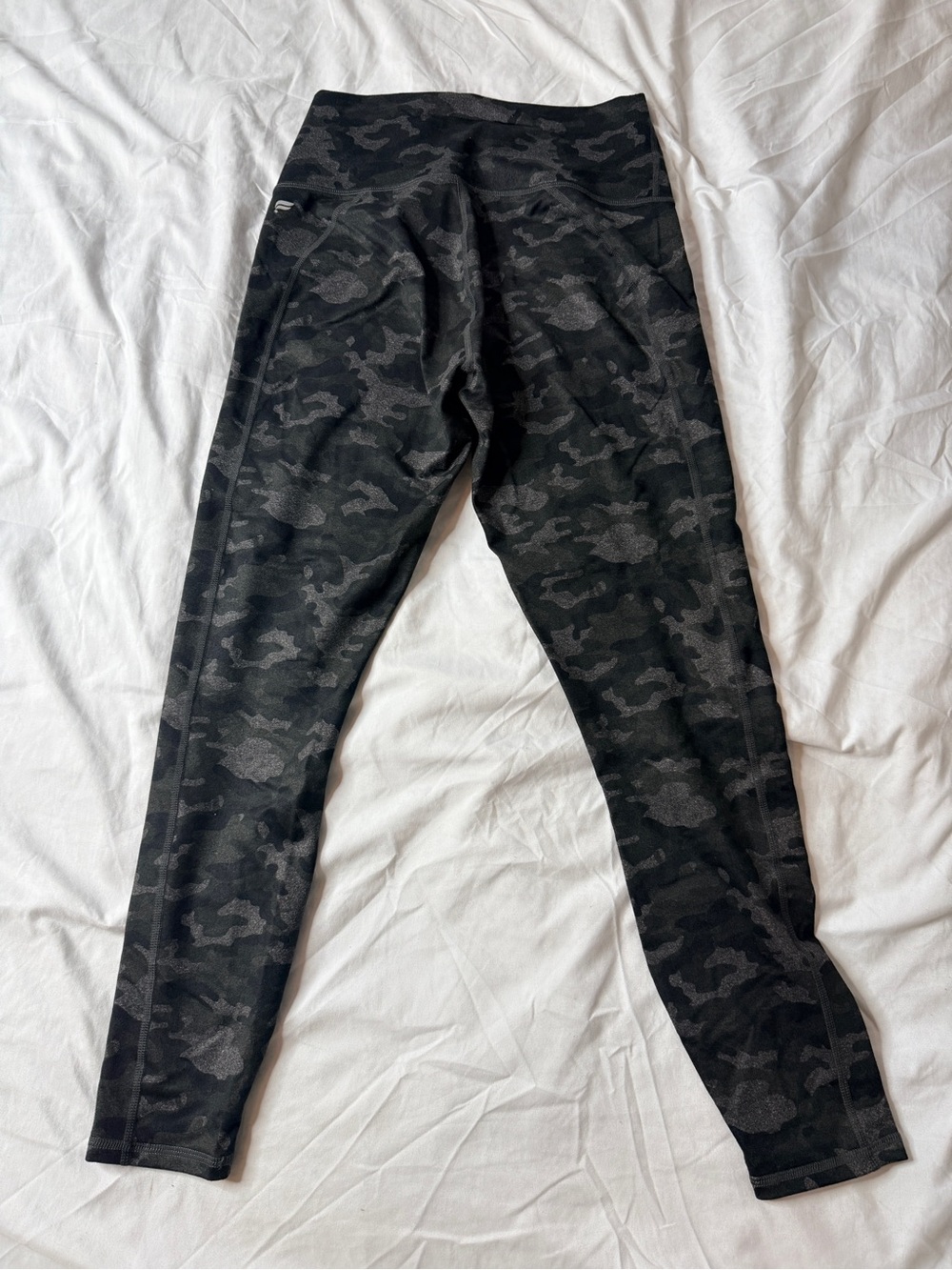 PowerHold by Fabletics Camo Leggings Women’s Small Black Gray High Rise
